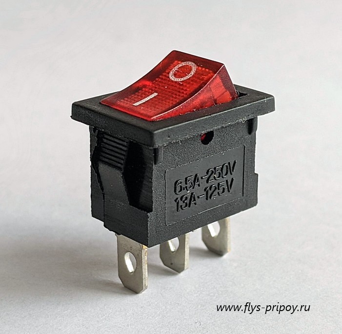 KCD1 -102R   ON-OF - ,  6 A - 250 V AC